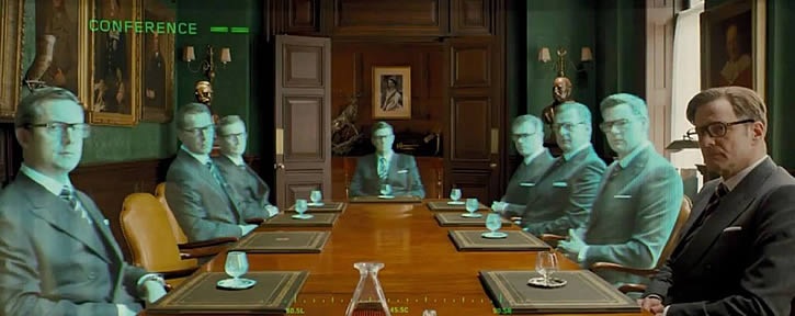 hologrammes pendant une réunion